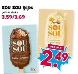 Boon`s Markt SOU SOU ijsjes pak 4 stuks. aanbieding