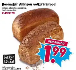 Boon`s Markt Boonacker Allinson volkorenbrood aanbieding
