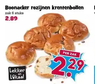Boon`s Markt Boonacker rozijnen krentenbollen aanbieding