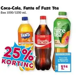 Boon`s Markt Coca-Cola, Fanta of Fuze Tea aanbieding