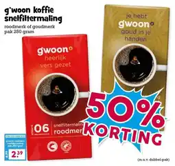 Boon`s Markt g'woon koffie snelfiltermaling aanbieding