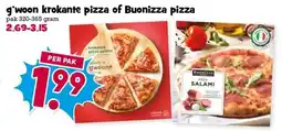 Boon`s Markt g'woon krokante pizza of Buonizza pizza aanbieding