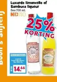 Boon`s Markt Luxardo limoncello of Sambuca liqueur aanbieding