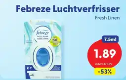 Die Grenze Febreze Luchtverfrisser Fresh Linen aanbieding