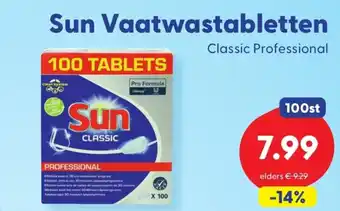 Die Grenze Sun Vaatwastabletten Classic Professional aanbieding