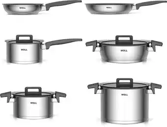 Bol.com Woll Pannenset Concept 6-delig - RVS - Zilver aanbieding