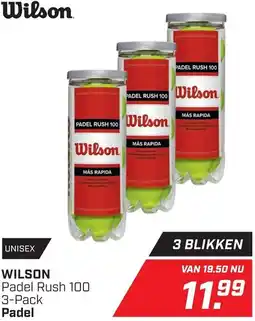 Daka Sport Wilson Padel Rush 100 3-Pack Padel aanbieding