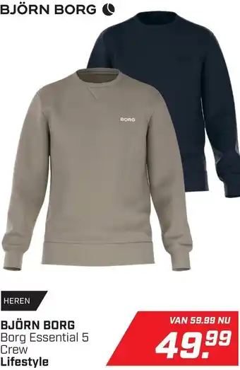 Daka Sport Björn Borg Borg Essential 5 Crew Lifestyle aanbieding