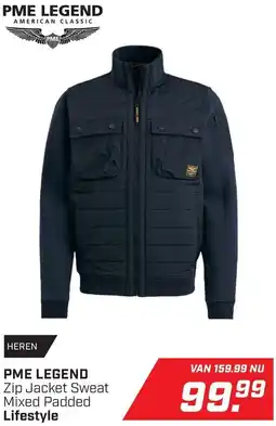 Daka Sport Pme Legend Zip Jacket Sweat Mixed Padded Lifestyle aanbieding