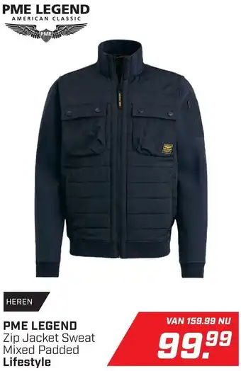 Daka Sport Pme Legend Zip Jacket Sweat Mixed Padded Lifestyle aanbieding