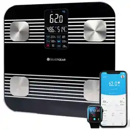 Action Silvergear smart personenweegschaal - zwart aanbieding