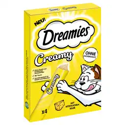 Zooplus Dreamies Creamy Snacks - Voordeelverpakking kaas (44 x 10 g) aanbieding