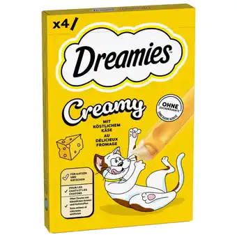 Zooplus Dreamies Creamy Snacks - Voordeelverpakking kaas (44 x 10 g) aanbieding