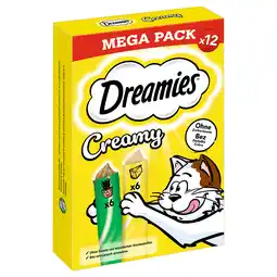 Zooplus Dreamies Creamy Snacks - voordeelverpakking catnip & kaas (84 x 10 g) aanbieding