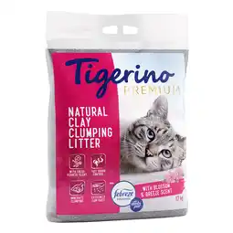 Zooplus 12kg Tigerino Premium Febreze/Ambi Pur Freshness Bloemengeur Kattenbakvulling aanbieding