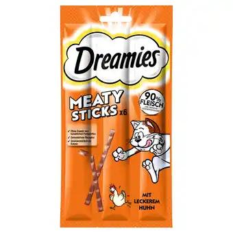 Zooplus 6x5g Dreamies Meaty Sticks kattensnacks aanbieding