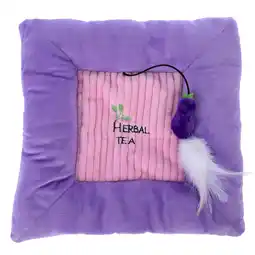 Zooplus TIAKI knuffelkussen aubergine met kattenkruid aanbieding