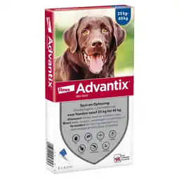 Zooplus 2x6 Pipetten x 4 ml Advantix 400/2000 Spot-on Solution voor Honden 25-40 kg - NL aanbieding