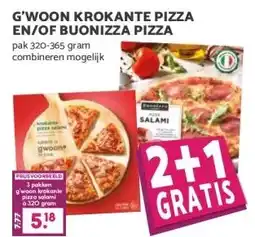Boon`s Markt G'WOON KROKANTE PIZZA EN/OF BUONIZZA PIZZA aanbieding