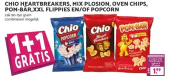 Boon`s Markt CHIO HEARTBREAKERS, MIX PLOSION, OVEN CHIPS, POM-BÄR,XXL FLIPPIES EN/OF POPCORN aanbieding