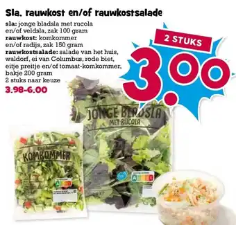 Boon`s Markt Sla, rauwkost en/of rauwkostsalade aanbieding