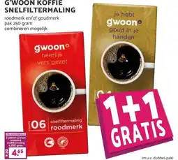 Boon`s Markt G'WOON KOFFIE SNELFILTERMALING aanbieding