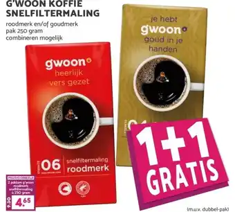 Boon`s Markt G'WOON KOFFIE SNELFILTERMALING aanbieding