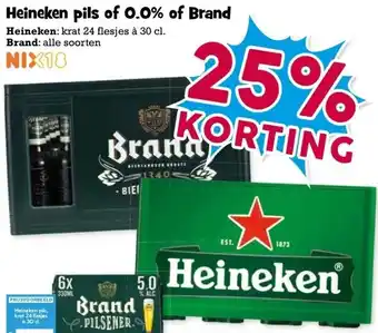 Boon`s Markt Heineken pils of 0.0% of Brand aanbieding