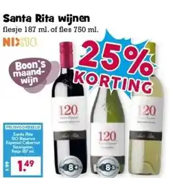 Boon`s Markt Santa Rita wijnen aanbieding