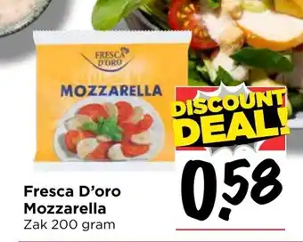 Vomar Voordeelmarkt Fresca D'oro mozzarella 200g aanbieding