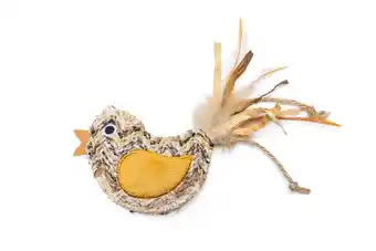 Welkoop Beeztees Vogel Flity - Kattenspeeltje - Beige Bruin aanbieding