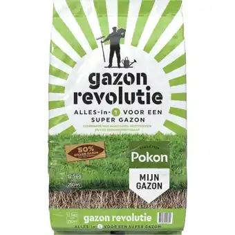 Welkoop Pokon Gazonrevolutie Alles-in-1 - Gazonmest - 250 m² - 12,5kg aanbieding