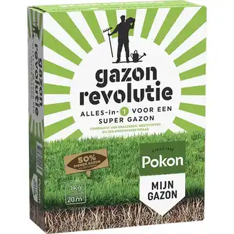 Welkoop Pokon Gazonrevolutie Alles-in-1 - Gazonmest - 20 m² - 1kg aanbieding