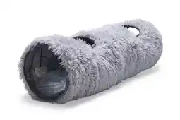 Welkoop Beeztees Nona - Katten Speeltunnel - Grijs - 90x25x25 cm aanbieding