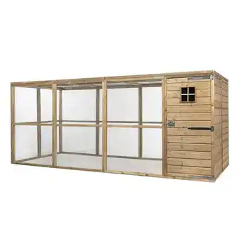 Welkoop Glorenza Jesse - Volière - 448x179x183 cm - Hout - Rechts aanbieding