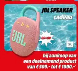 MediaMarkt JBL SPEAKER cadeau aanbieding