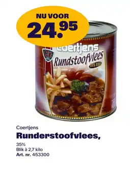 Bidfood Coertjens Rundstoofvlees aanbieding