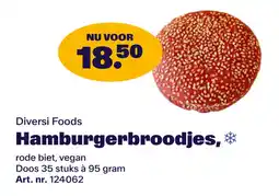 Bidfood Diversi Foods Hamburgerbroodjes aanbieding