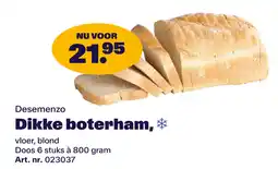 Bidfood Desemenzo Dikke boterham aanbieding