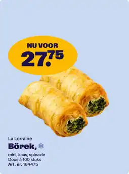 Bidfood La Lorraine Börek aanbieding