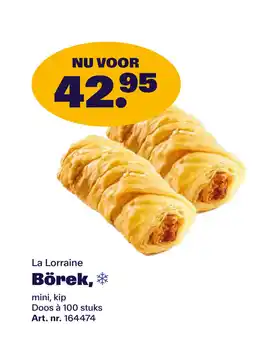 Bidfood La Lorraine Börek aanbieding