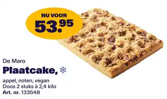 Bidfood De Maro Plaatcake aanbieding