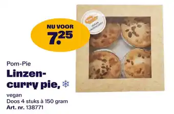 Bidfood Pom-Pie Linzen curry pie aanbieding