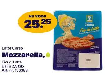 Bidfood Latte Carso Mozzarella aanbieding