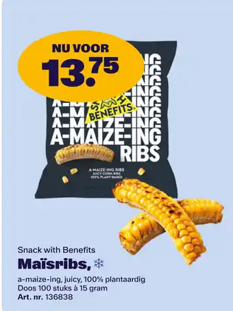 Bidfood Snack with Benefits Maïsribs aanbieding