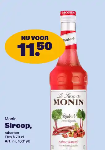 Bidfood Monin Siroop aanbieding
