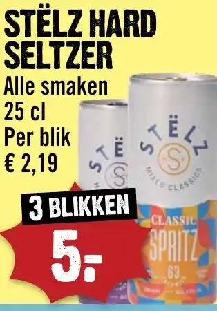 Dirck 3 Stëlz hard seltzer aanbieding