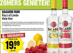 Dirck 3 Bacardi Rum Razz of Limón aanbieding