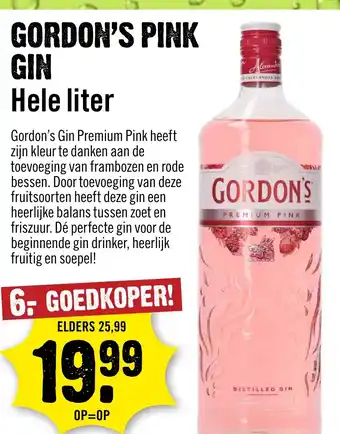 Dirck 3 Gordon's Pink Gin aanbieding