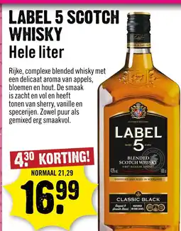 Dirck 3 Label 5 scotch whisky aanbieding